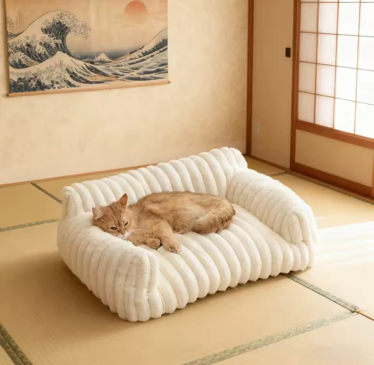 Cozy Cat Sofa - Cream Edition