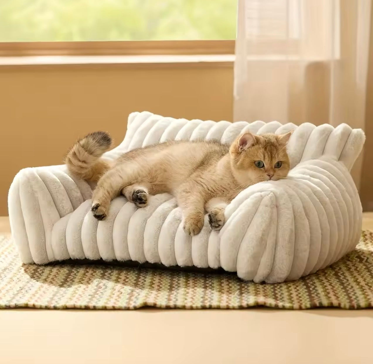 Cozy Cat Sofa - Cream Edition