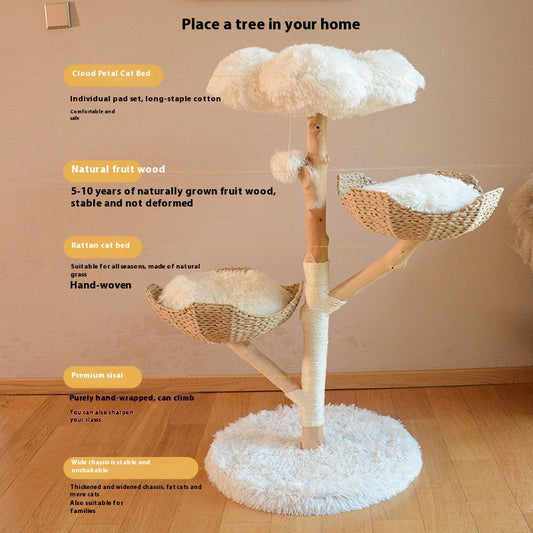 Cozy Holz Kratzbaum-Cloud Edition